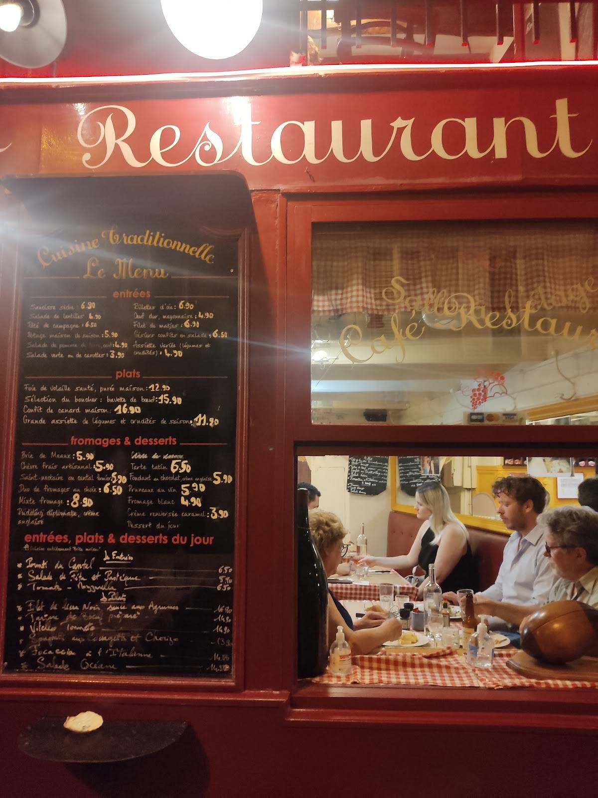 Menu de Au Pied de Fouet