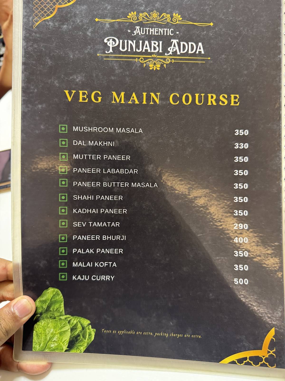 Authentic Punjabi Adda - North Indian Food menu