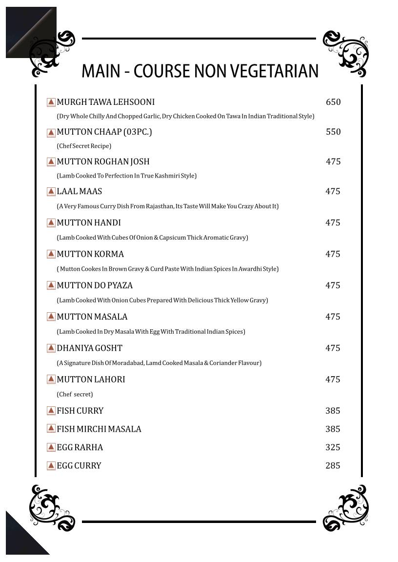 Silver Spoon Restaurant menu