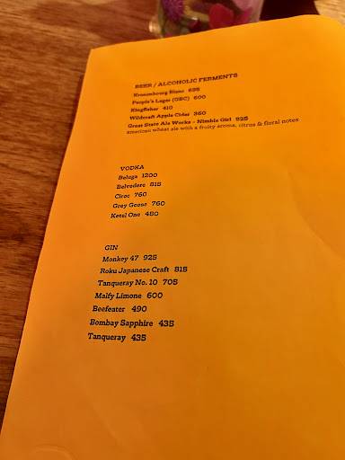 BANDRA BORN menu