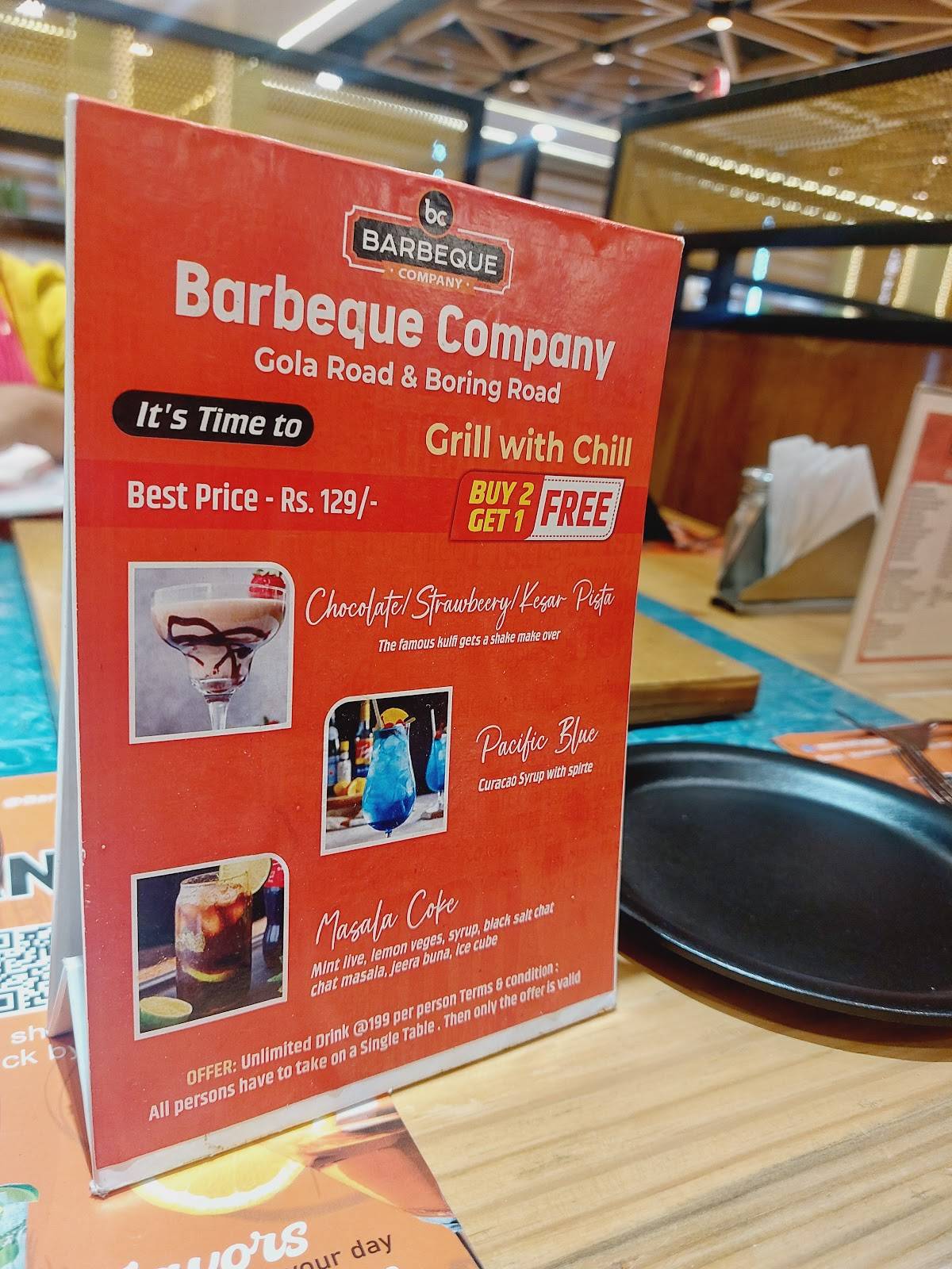 BARBEQUE COMPANY menu