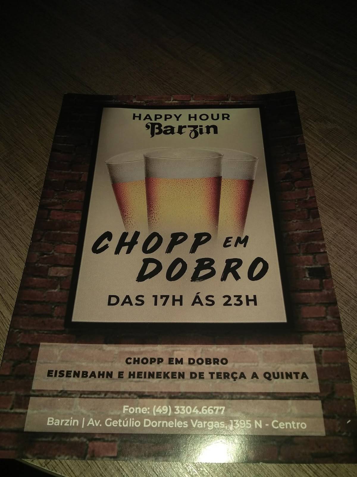 BARZIN cardápio