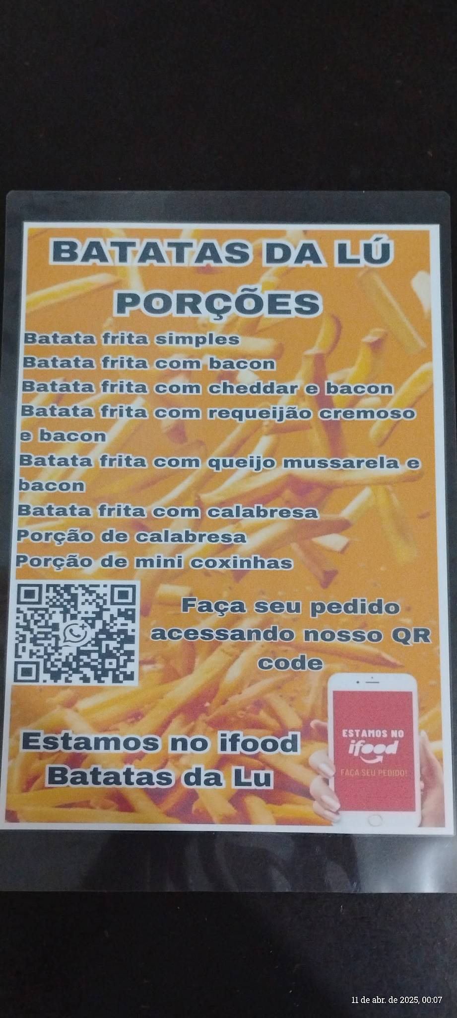 BATATAS DA LU. cardápio