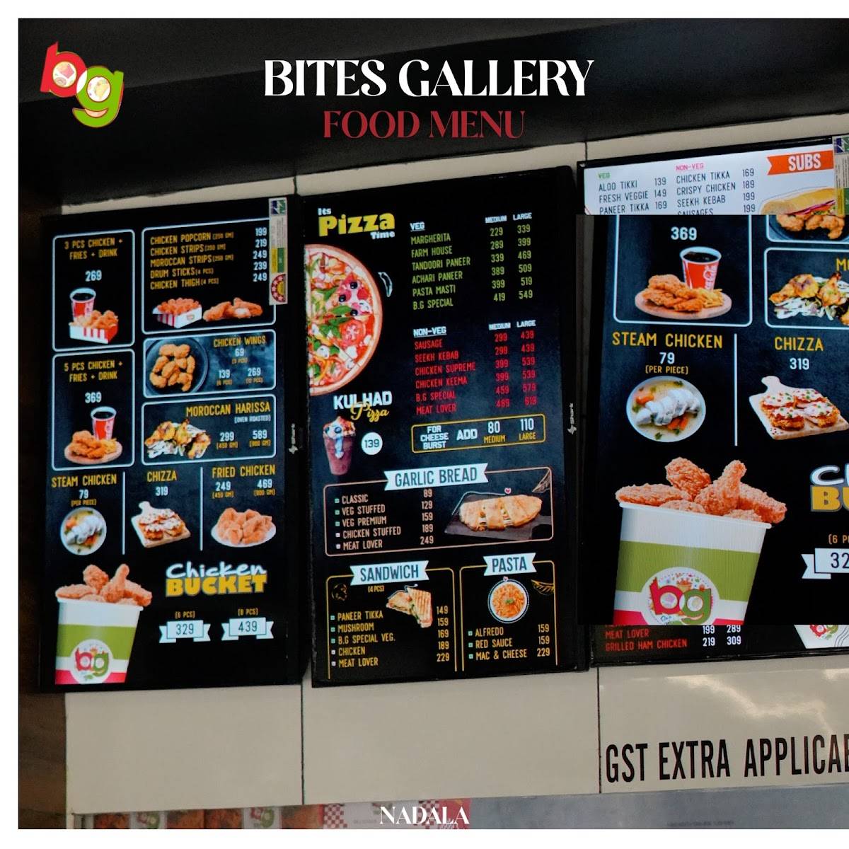 BITES GALLERY NADALA menu