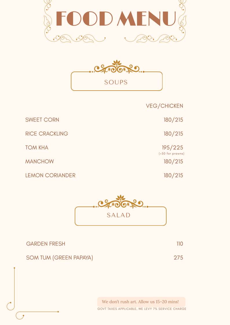 Baba's Pune menu
