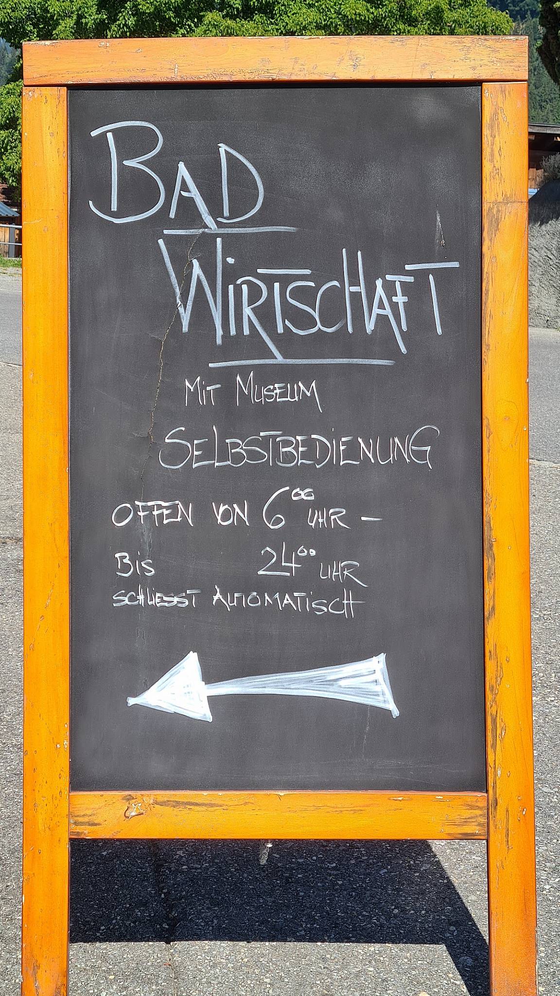 Menu di Bad Wirtschaft Fideris 