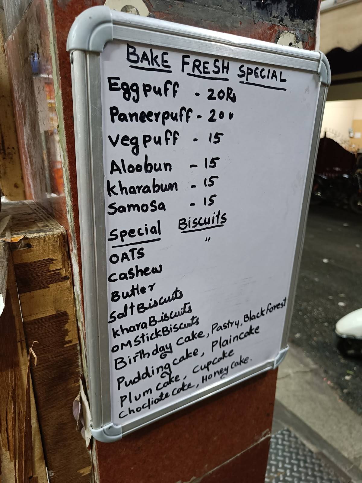 Bake Fresh menu