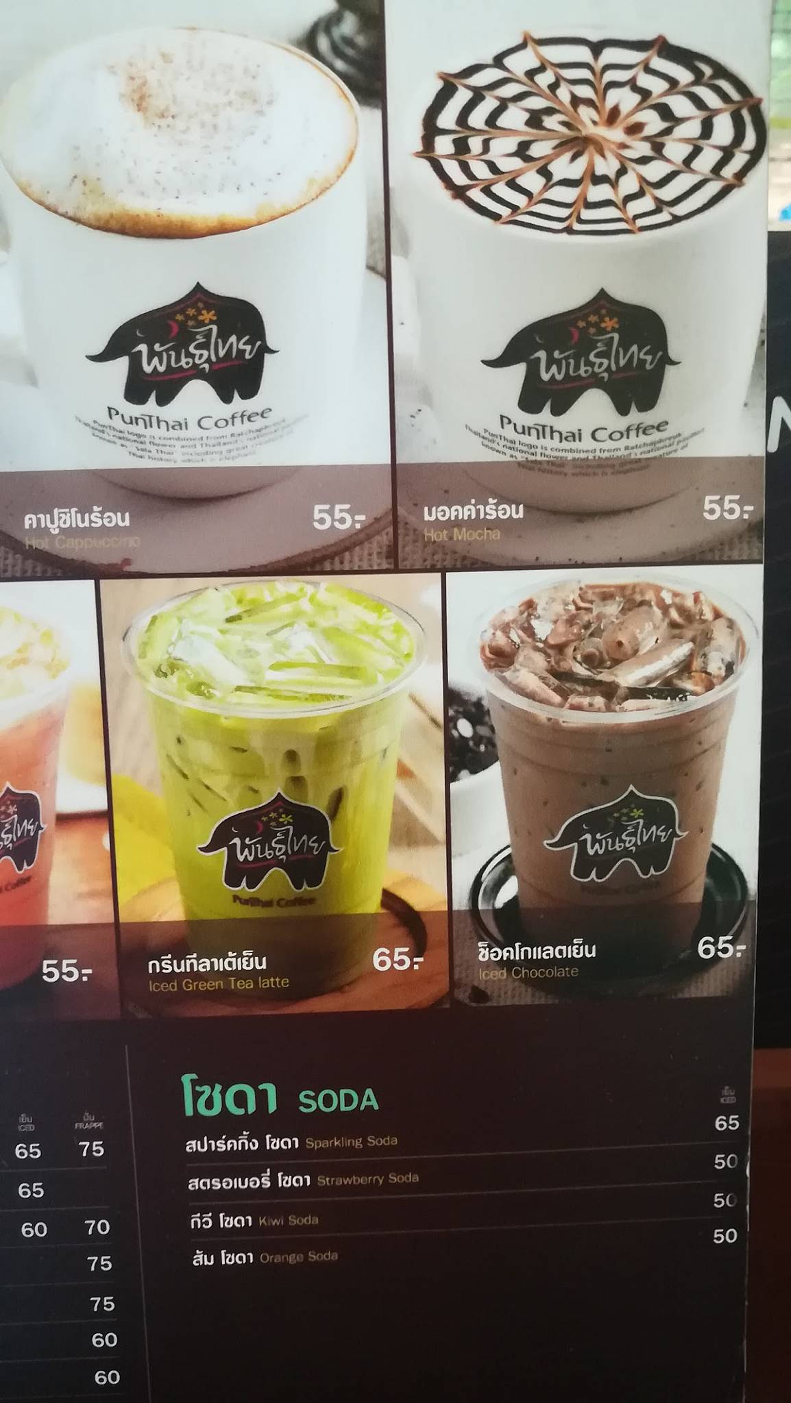 Menu at กาแฟพันธุ์ไทย cafe, Bangkok, MJMH+X3G