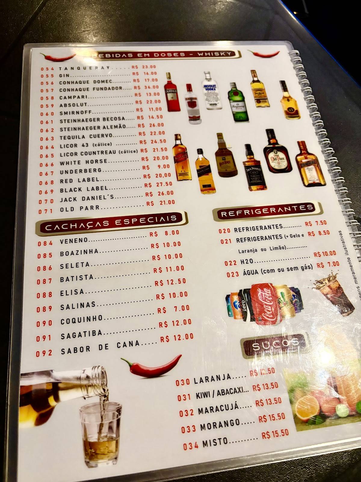 Bar Chocolate com Pimenta cardápio