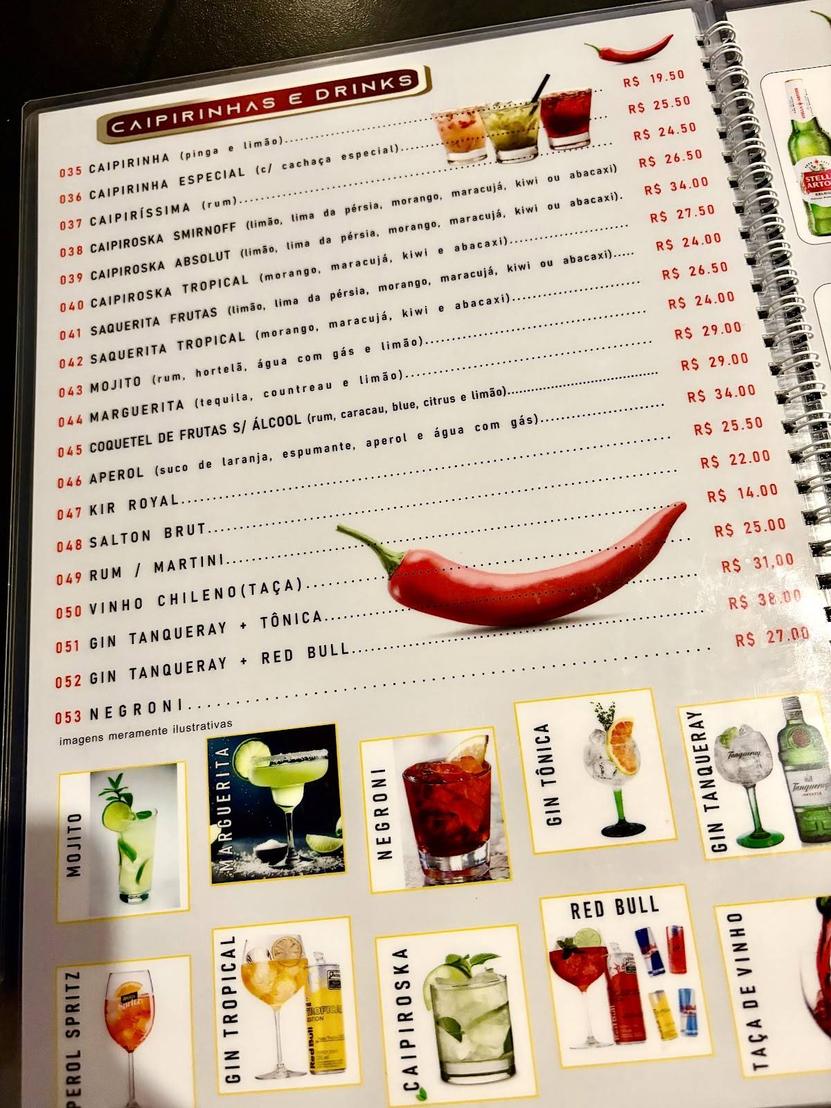 Bar Chocolate com Pimenta cardápio