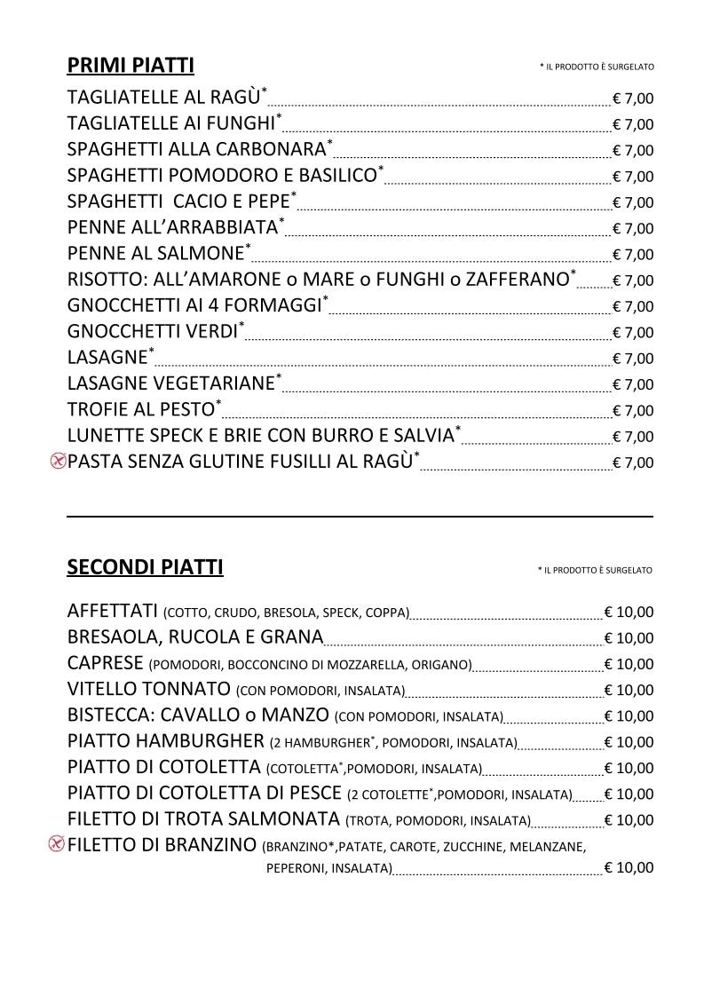 Menu di Bar Gardenia fast food 