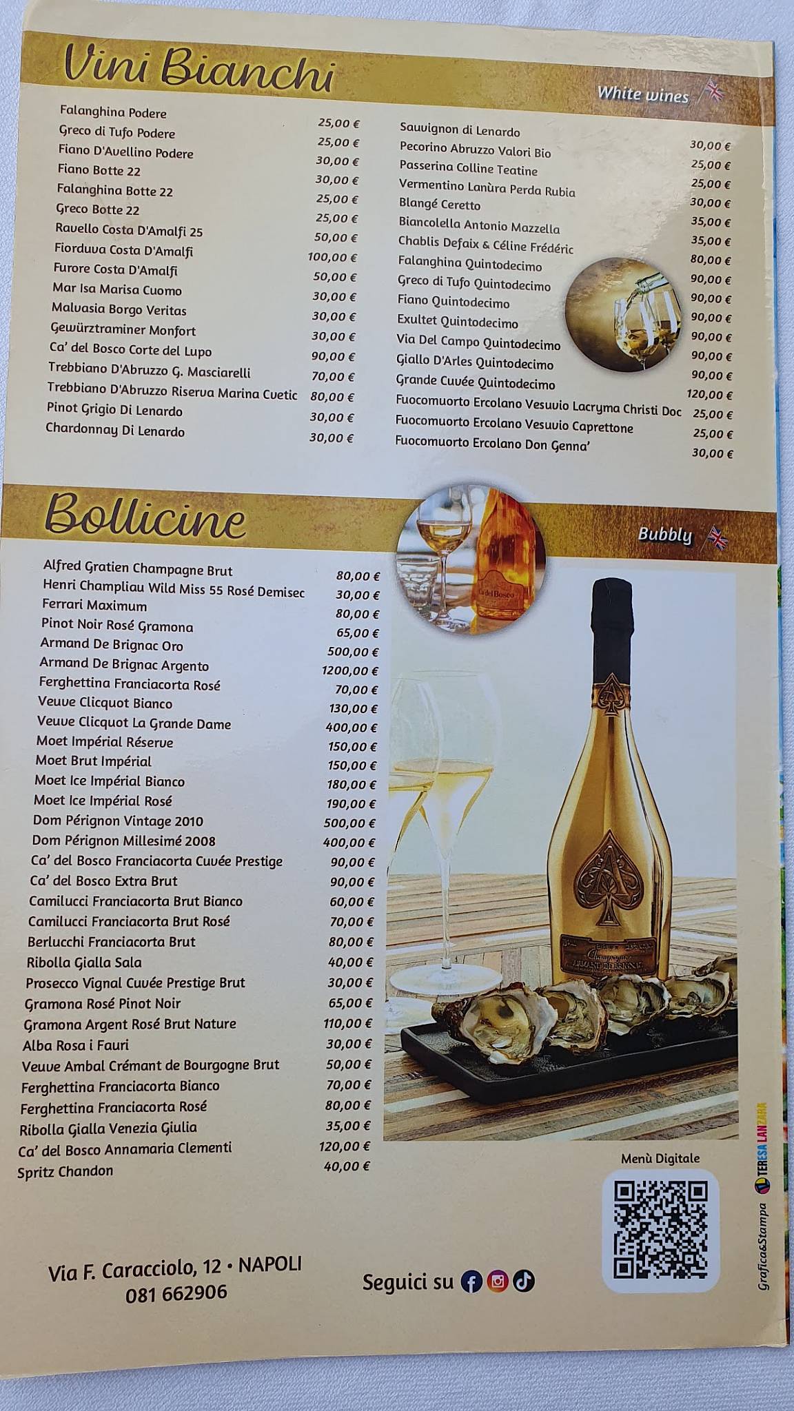 Menu di Bar Napoli 
