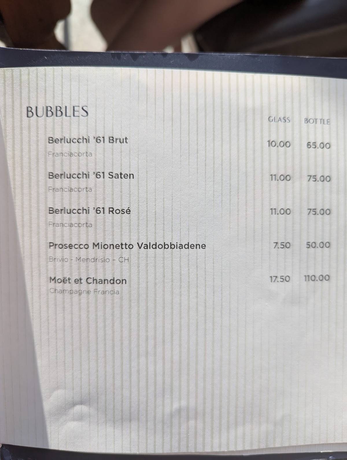 Menu di Bar Ristorante Olimpia 1845 