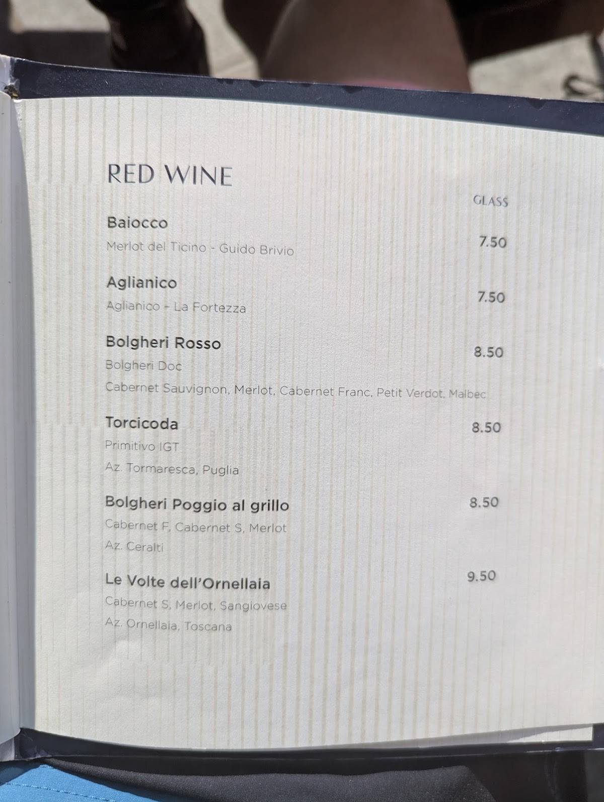 Menu di Bar Ristorante Olimpia 1845 