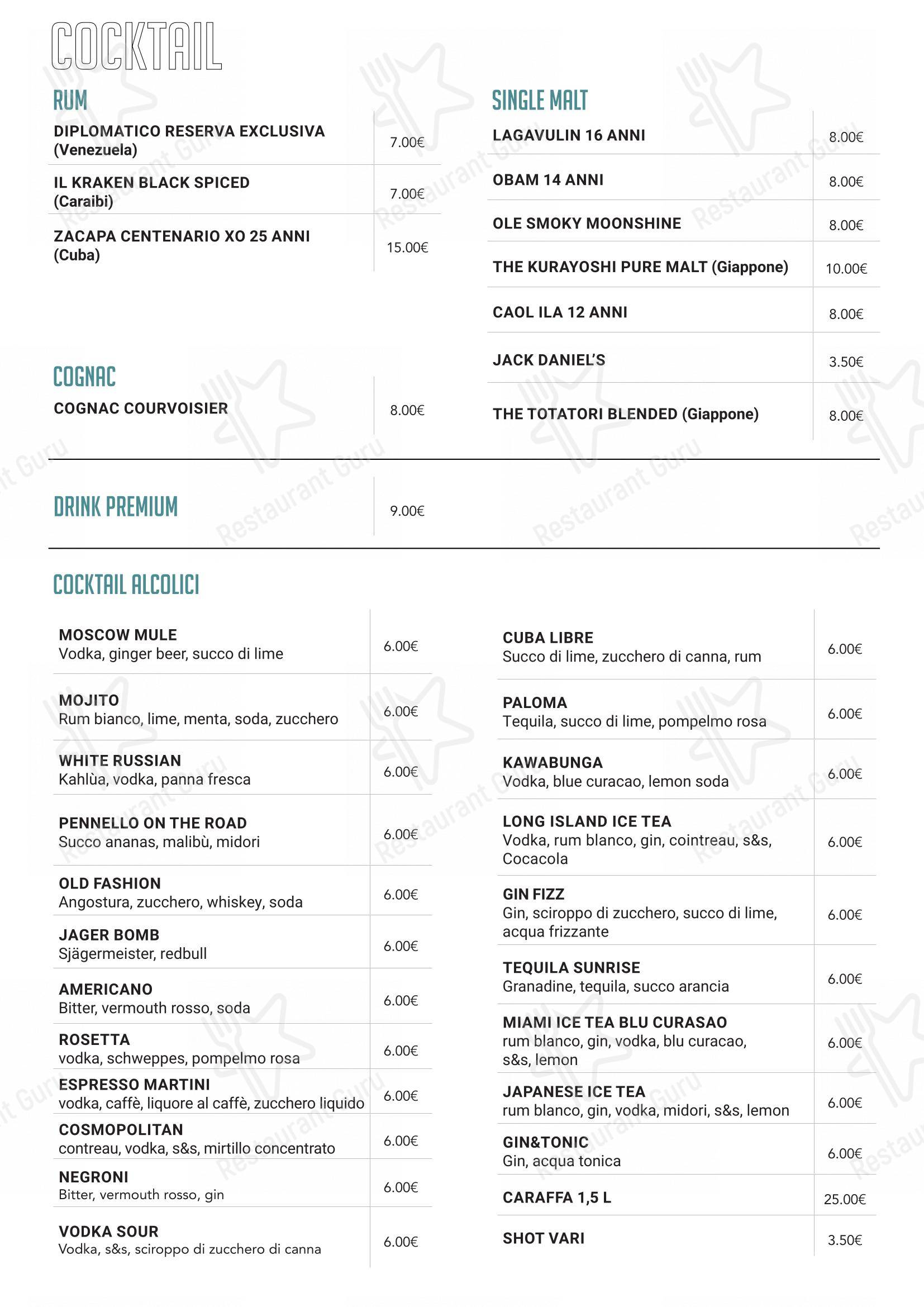 Menu di Bar the Brothers - Menu bar