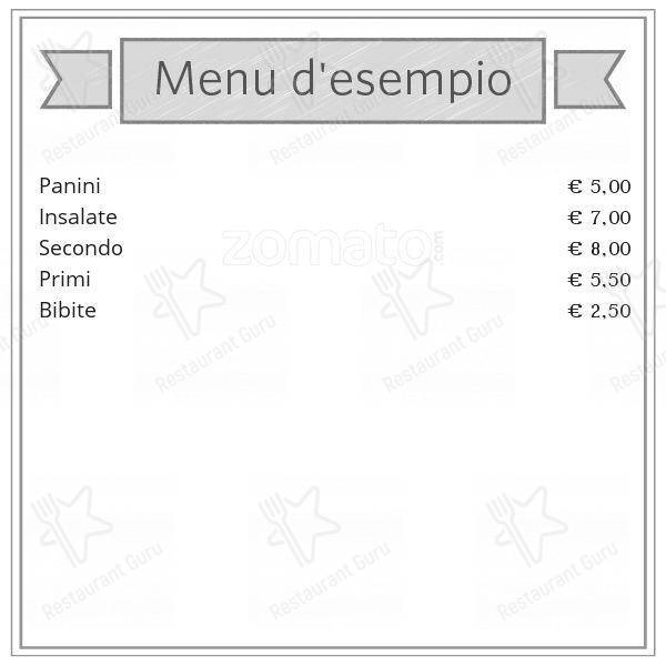 Menu di Bar dei Bossi 