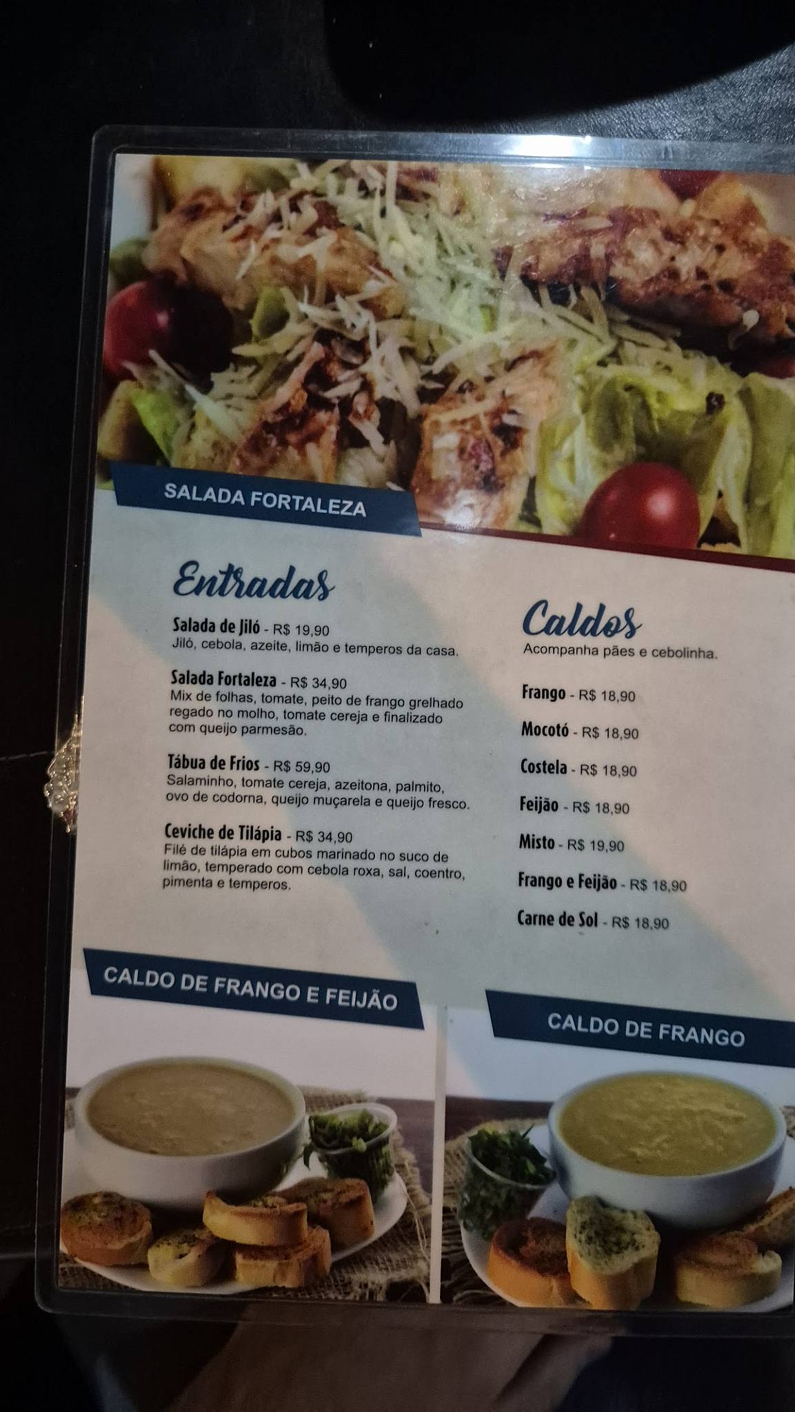 Bar e Restaurante Fortaleza cardápio
