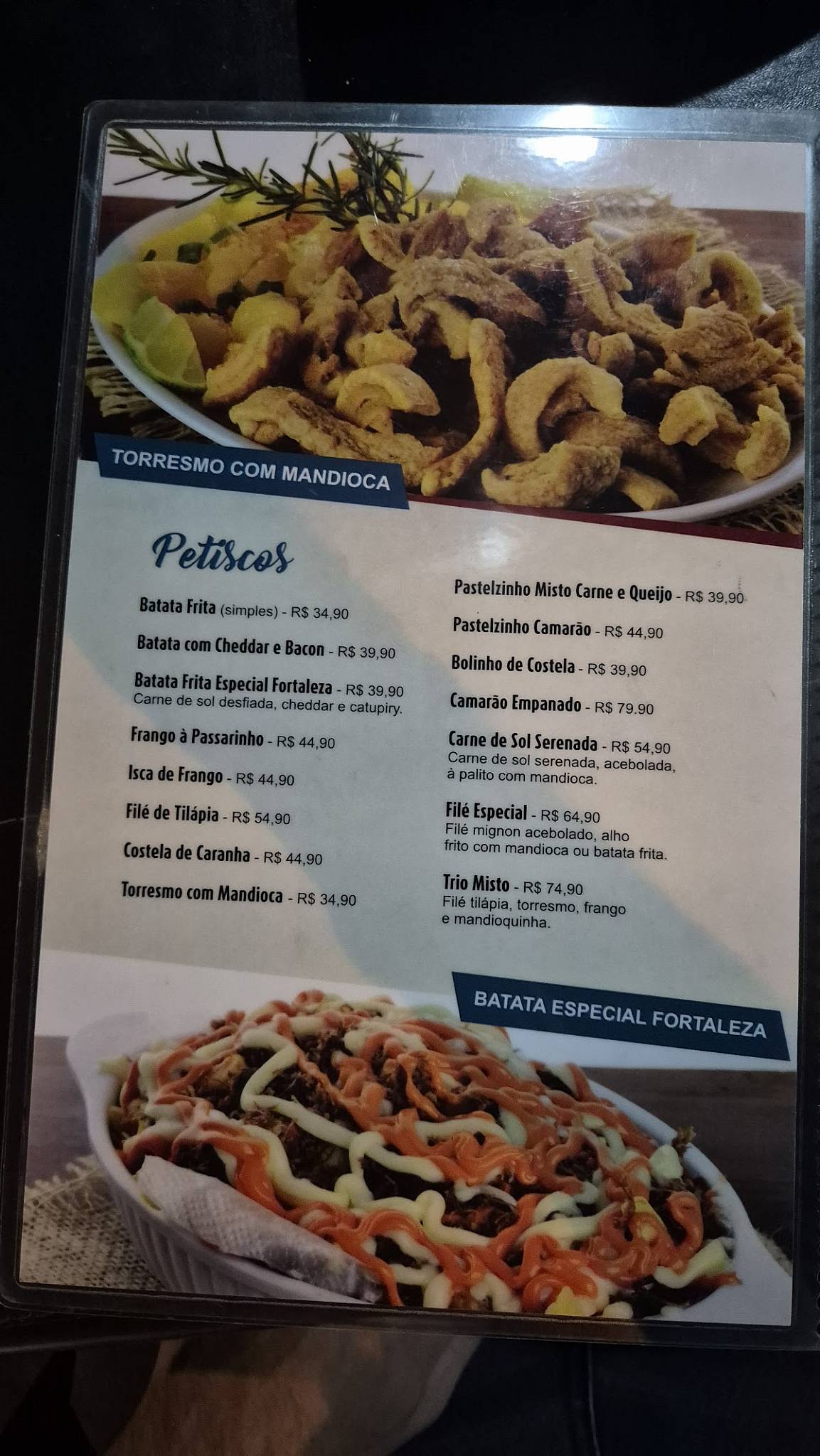 Bar e Restaurante Fortaleza cardápio