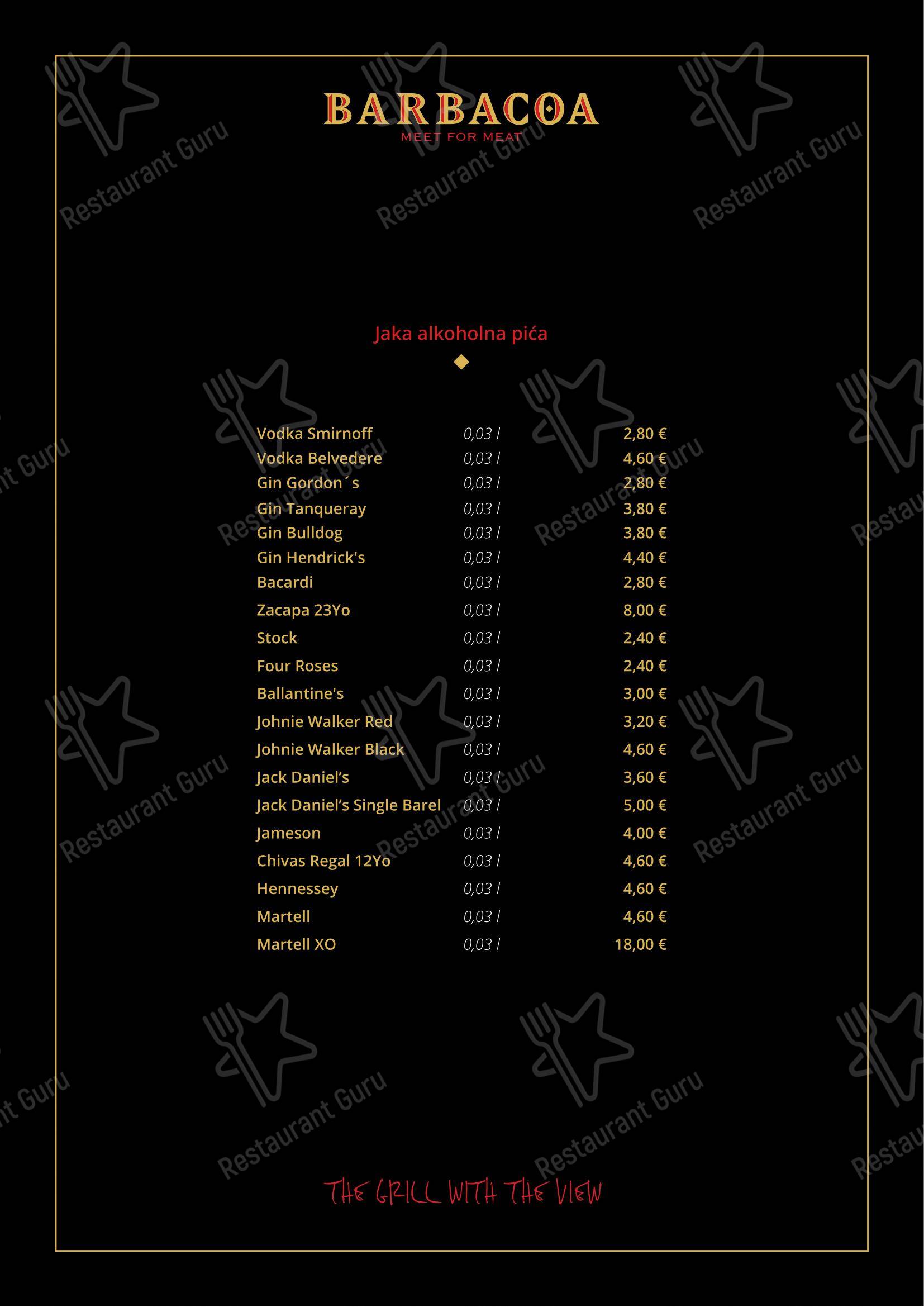 Menu per Barbacoa in Fiume