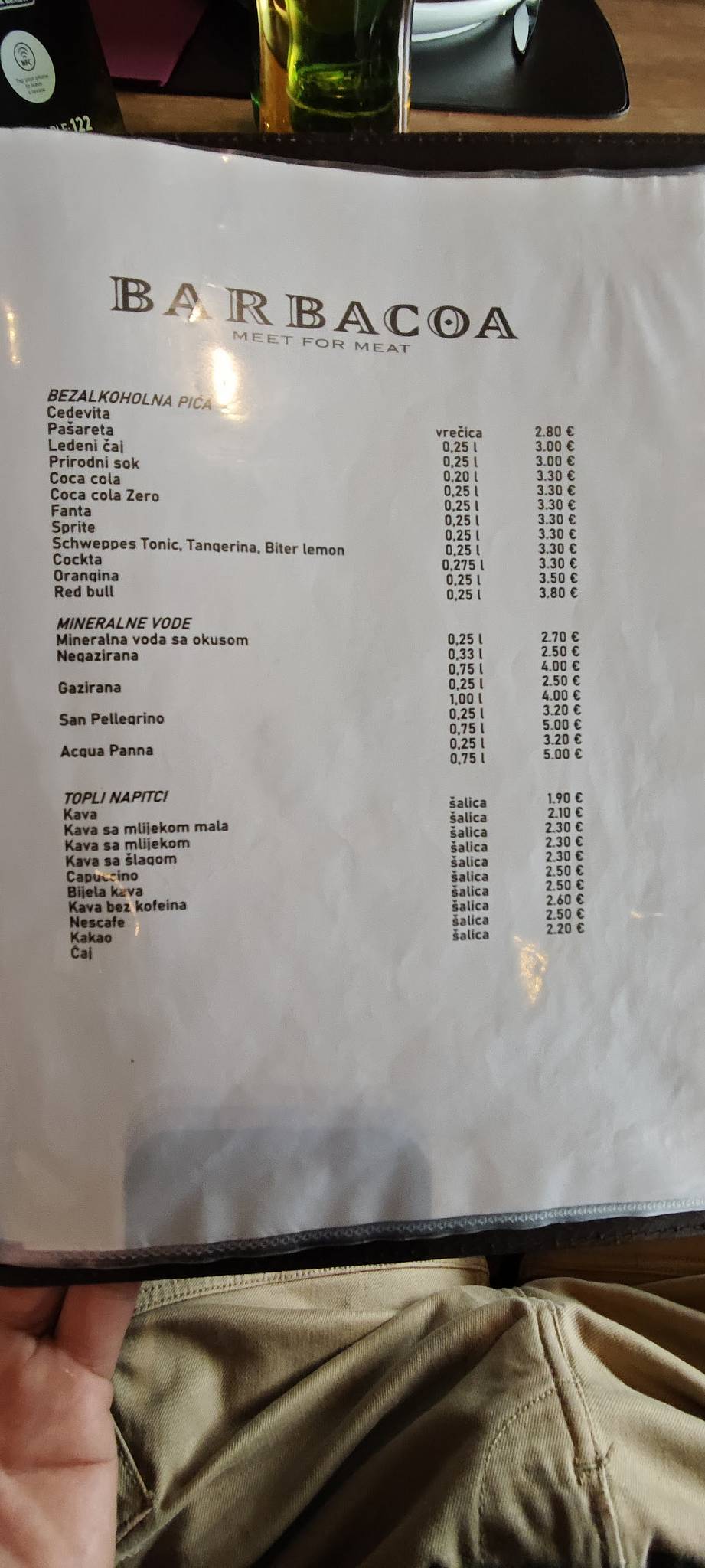 Menu di Barbacoa 