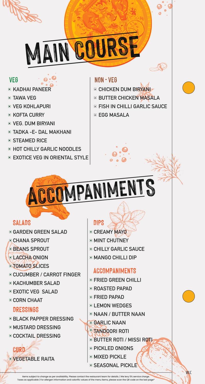 Barbeque Nation - M3M IFC menu