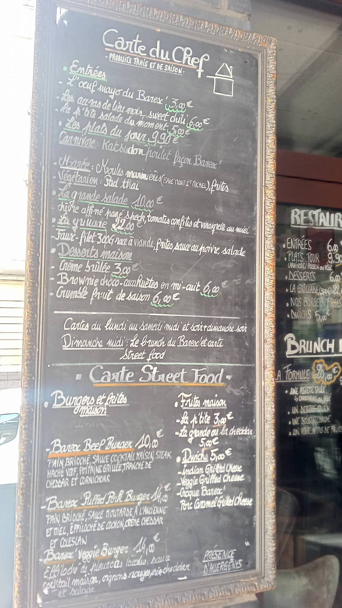 Menu de Barexpo