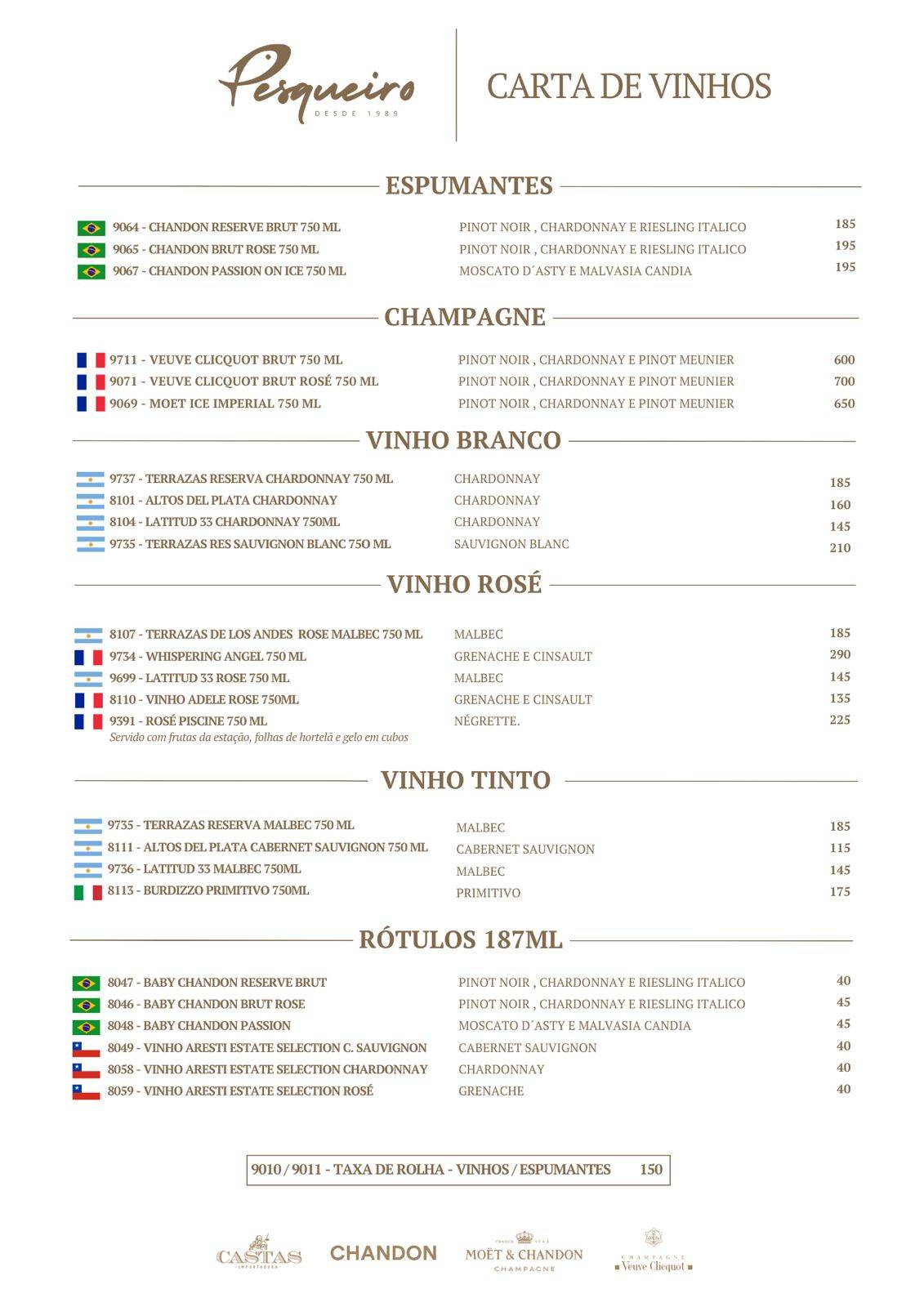 Pesqueiro ∙ RJ cardápio