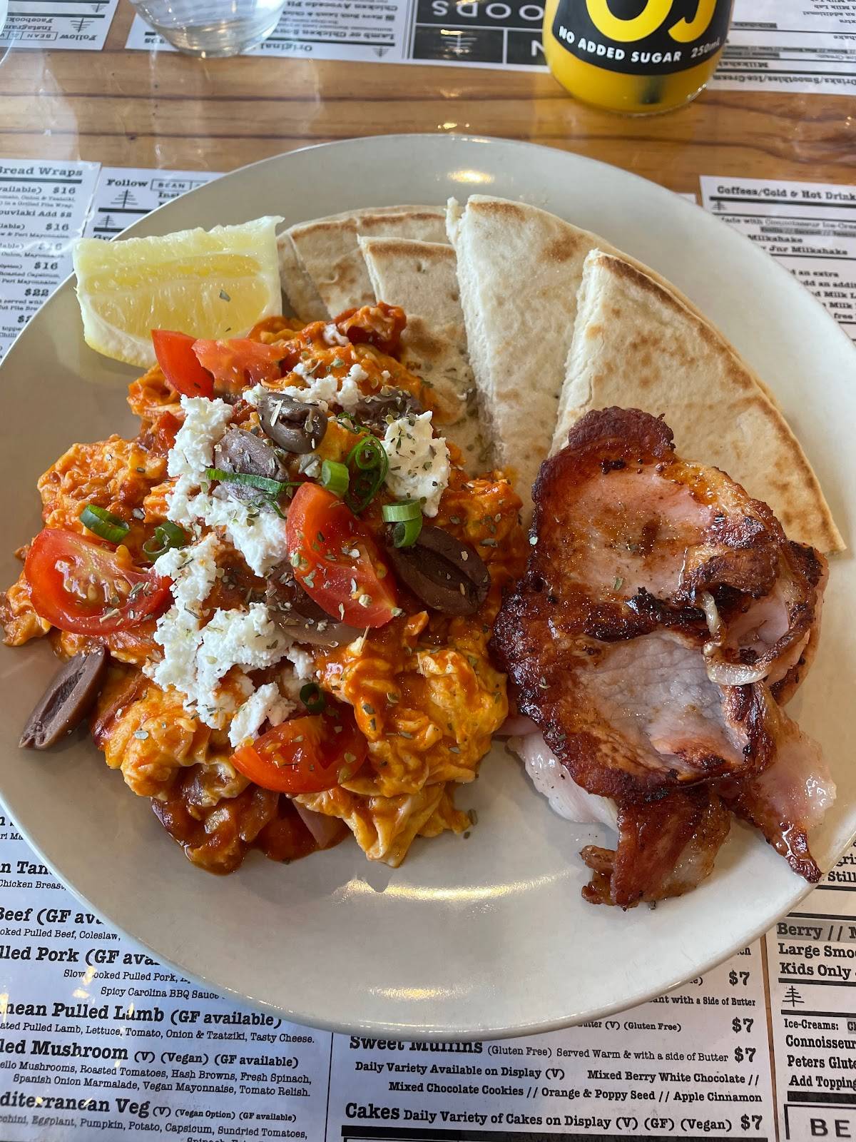 Menu at Bean in the Woods cafe, Ringwood