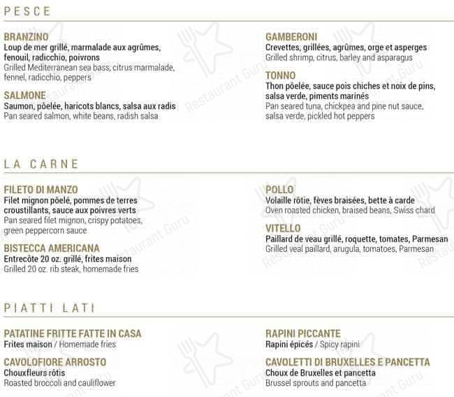 Menu de Beatrice