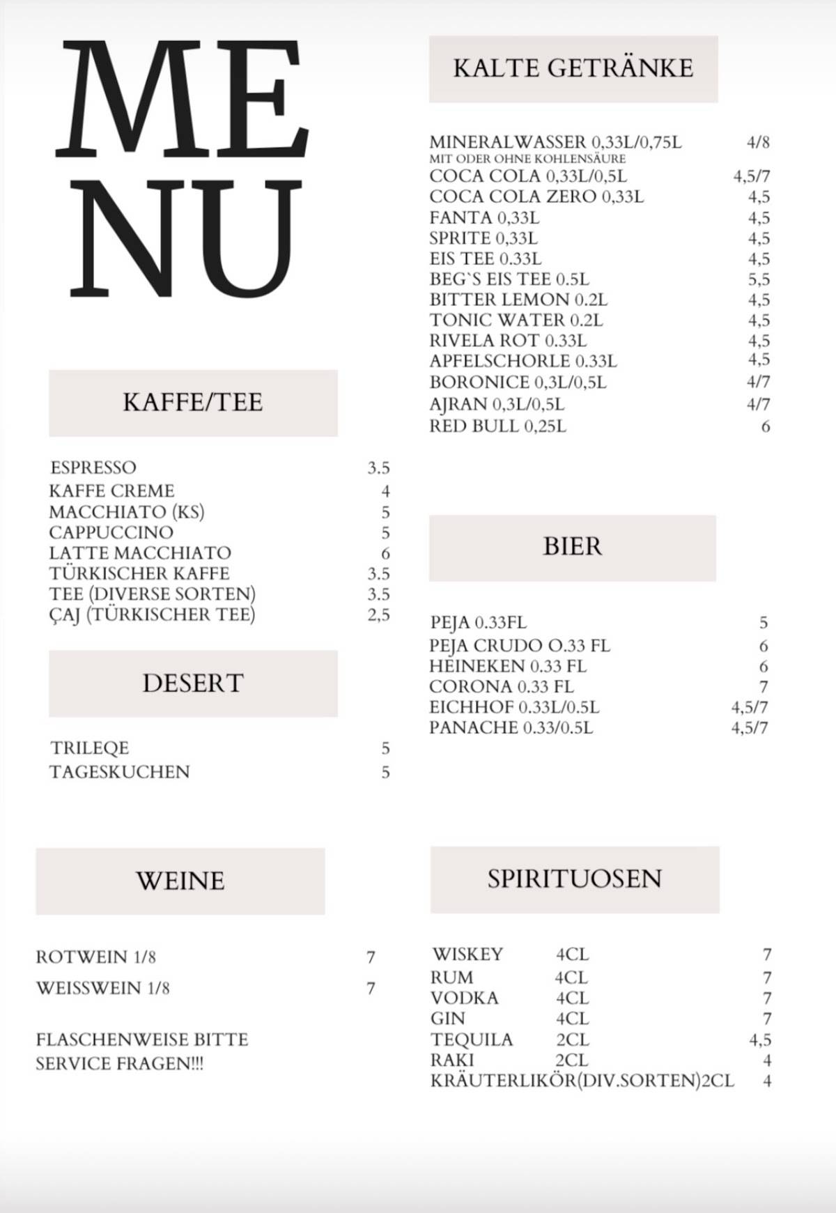 Menu di Beg's Grillhouse 