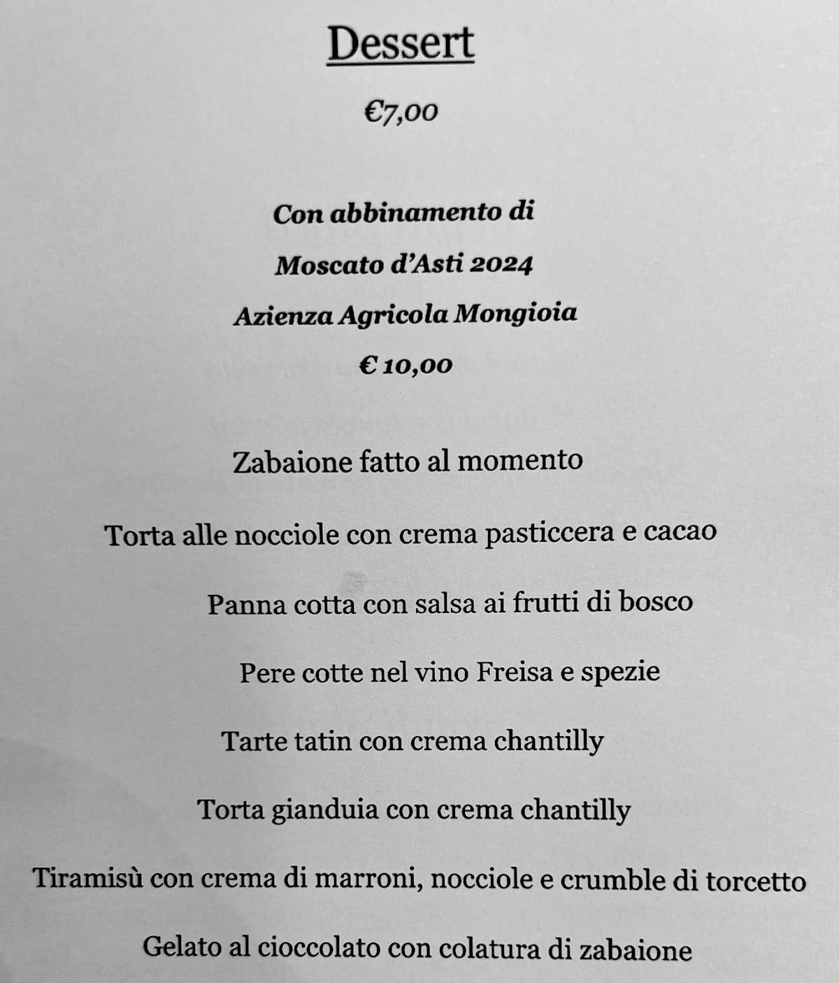 Menu di Bel Deuit 