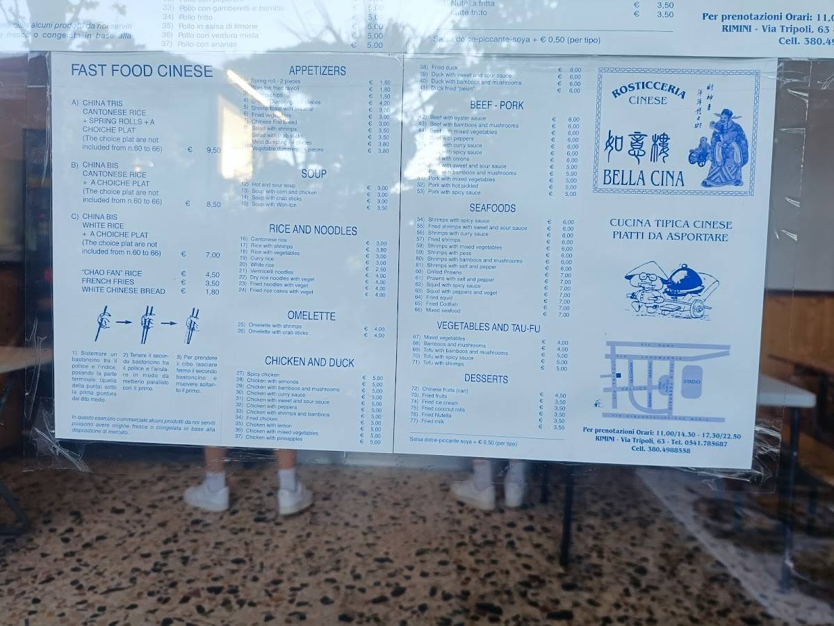 Menu di Bella Cina 