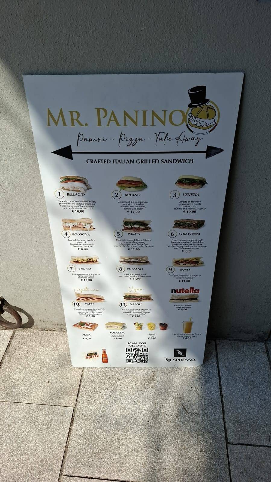 Menu di Mr. Panino 