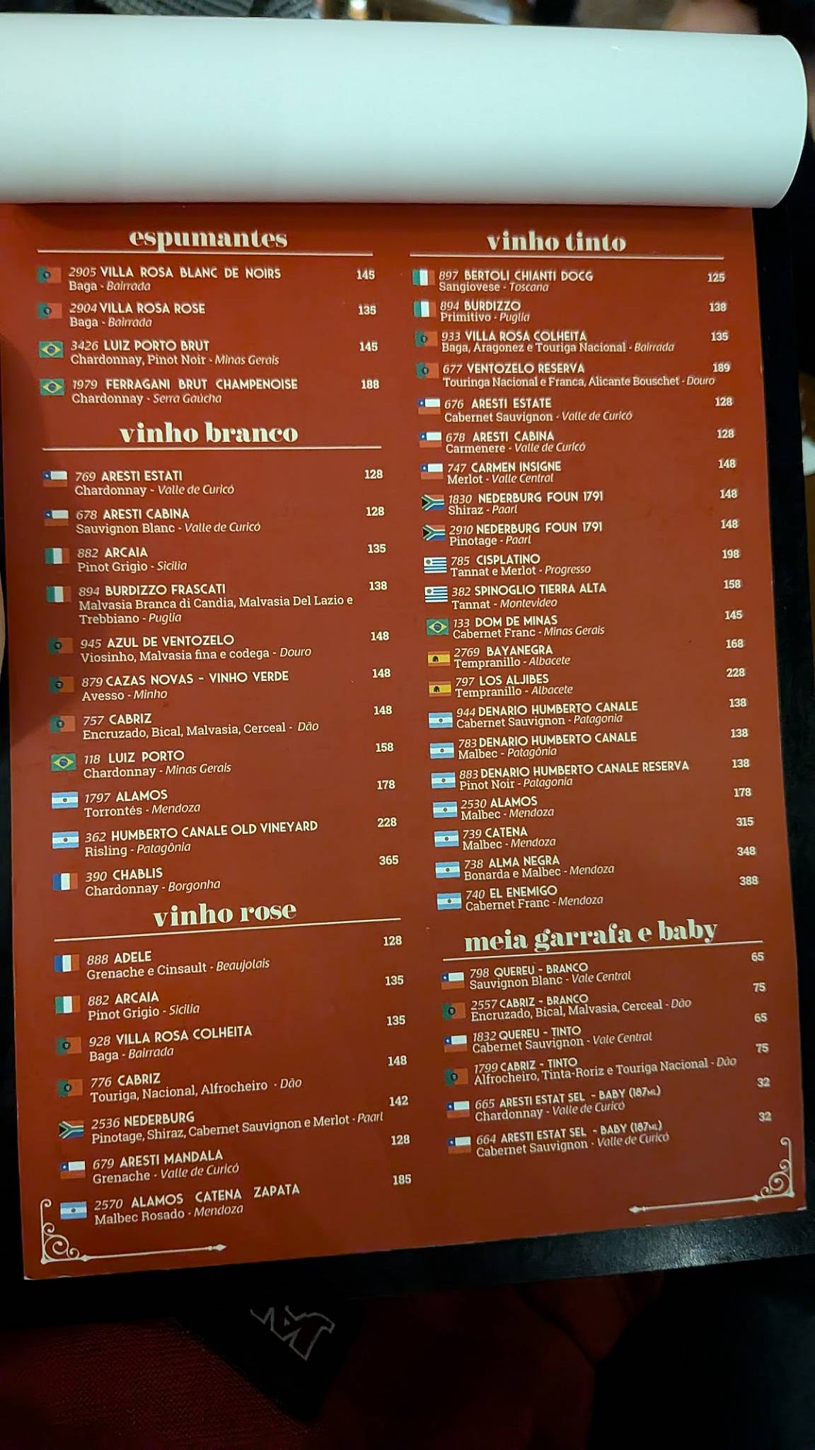 Redentor Bar cardápio