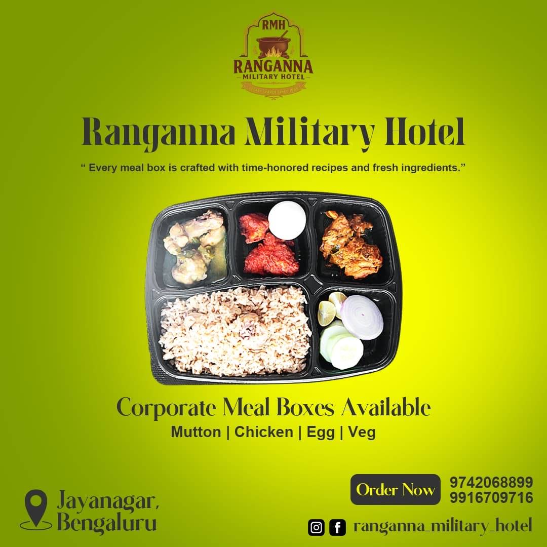 Ranganna Military Hotel menu