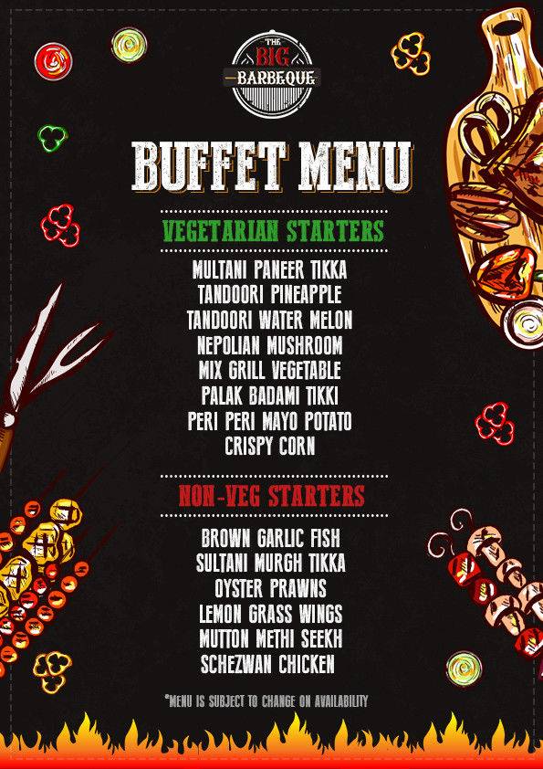 Menu at The Big Barbeque Buffet Bengaluru Electronic City Doddathoguru 121 122