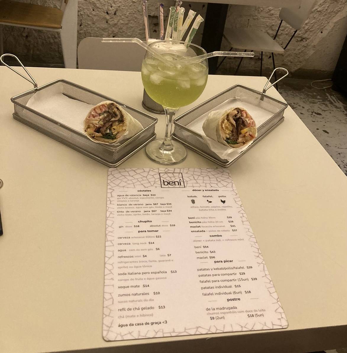 Bení Kebab cardápio