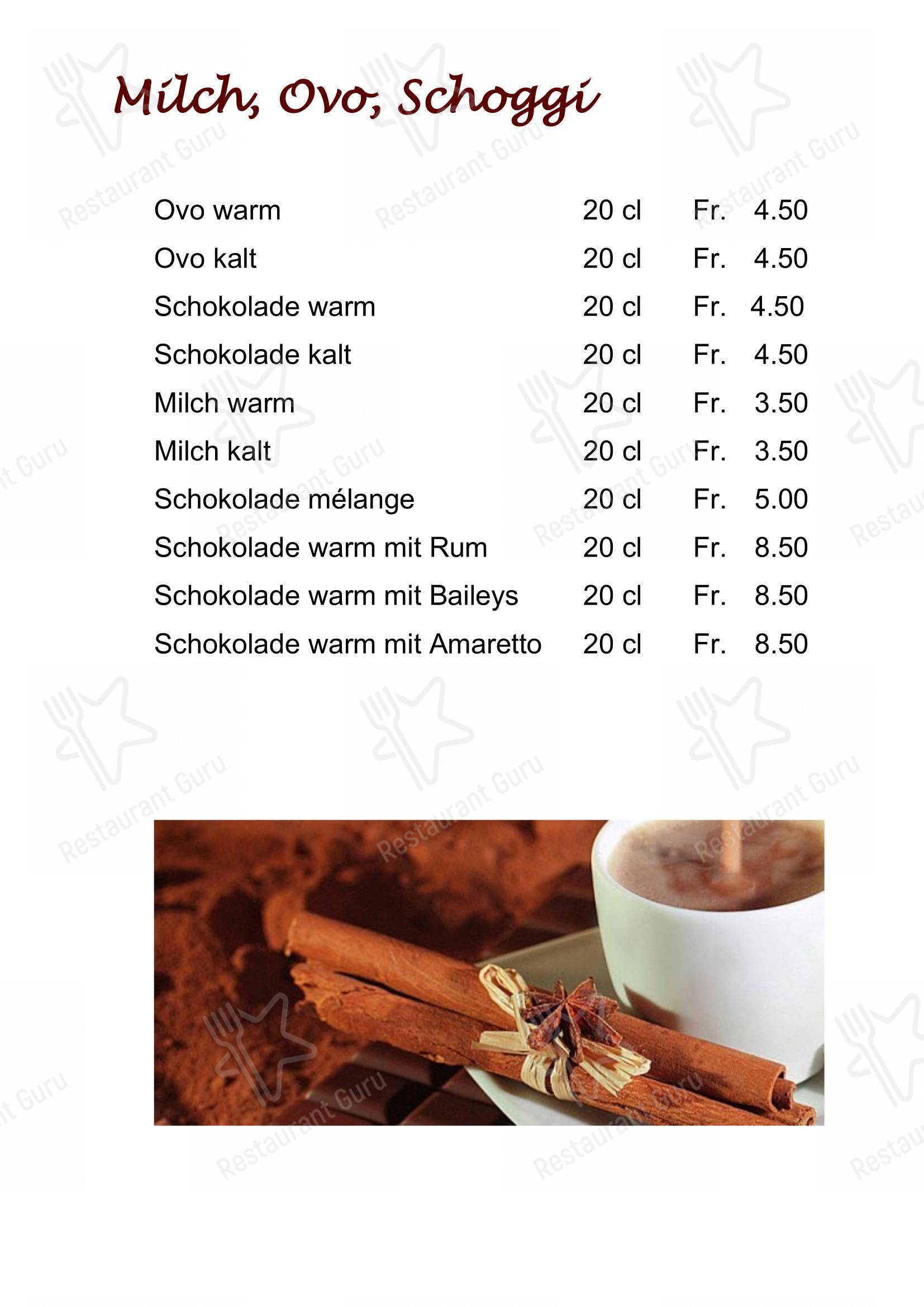 Menu di Berggasthaus Alpenrösli - Menu