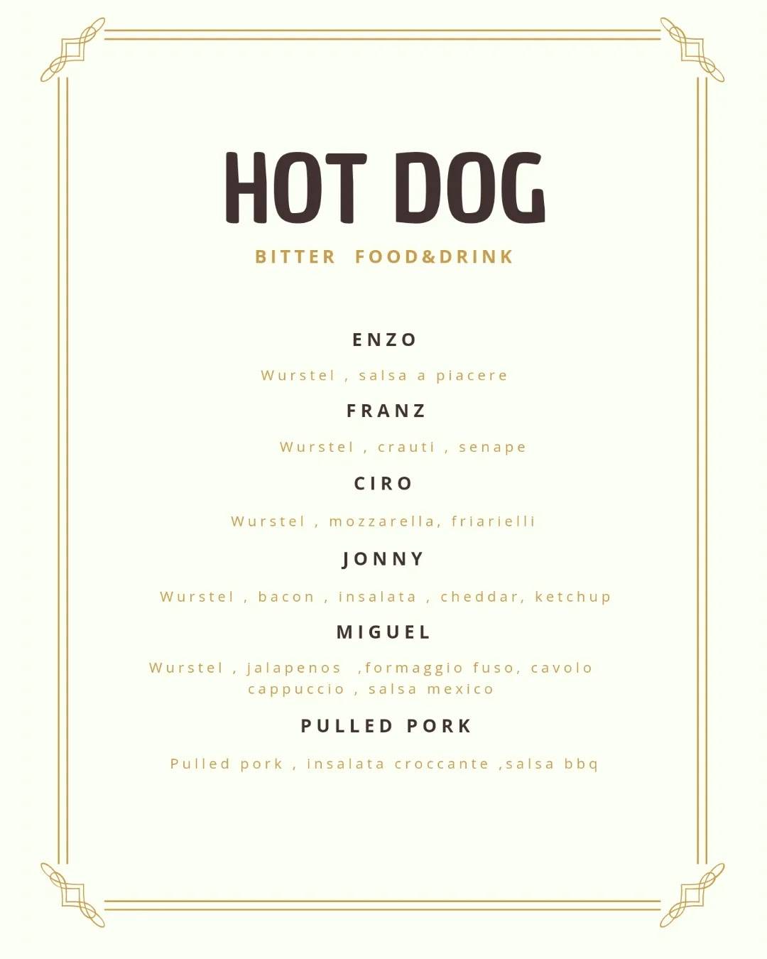 Menu di BiTTER Hamburger&Birreria 