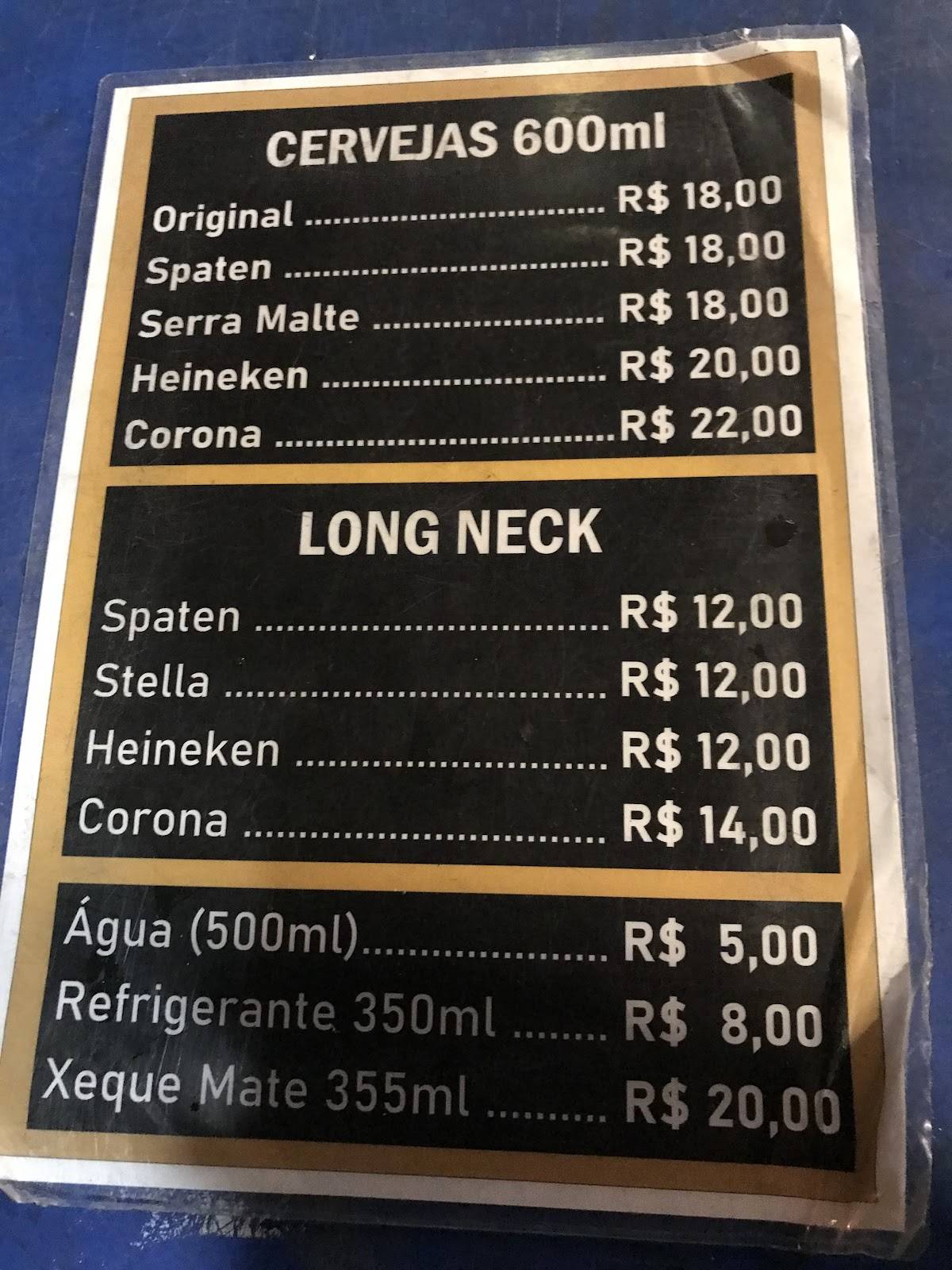 Bico do Corvo Bar cardápio