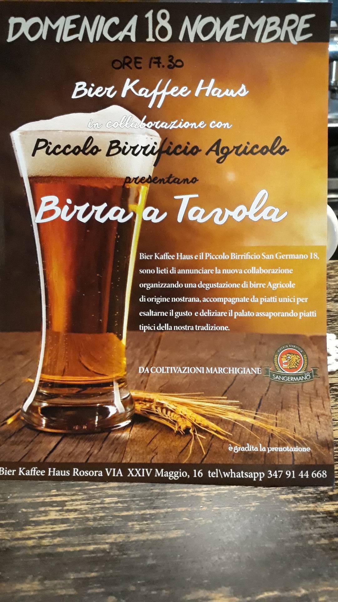 Menu di Bier Kaffee Haus Di Morbidelli Roberta 