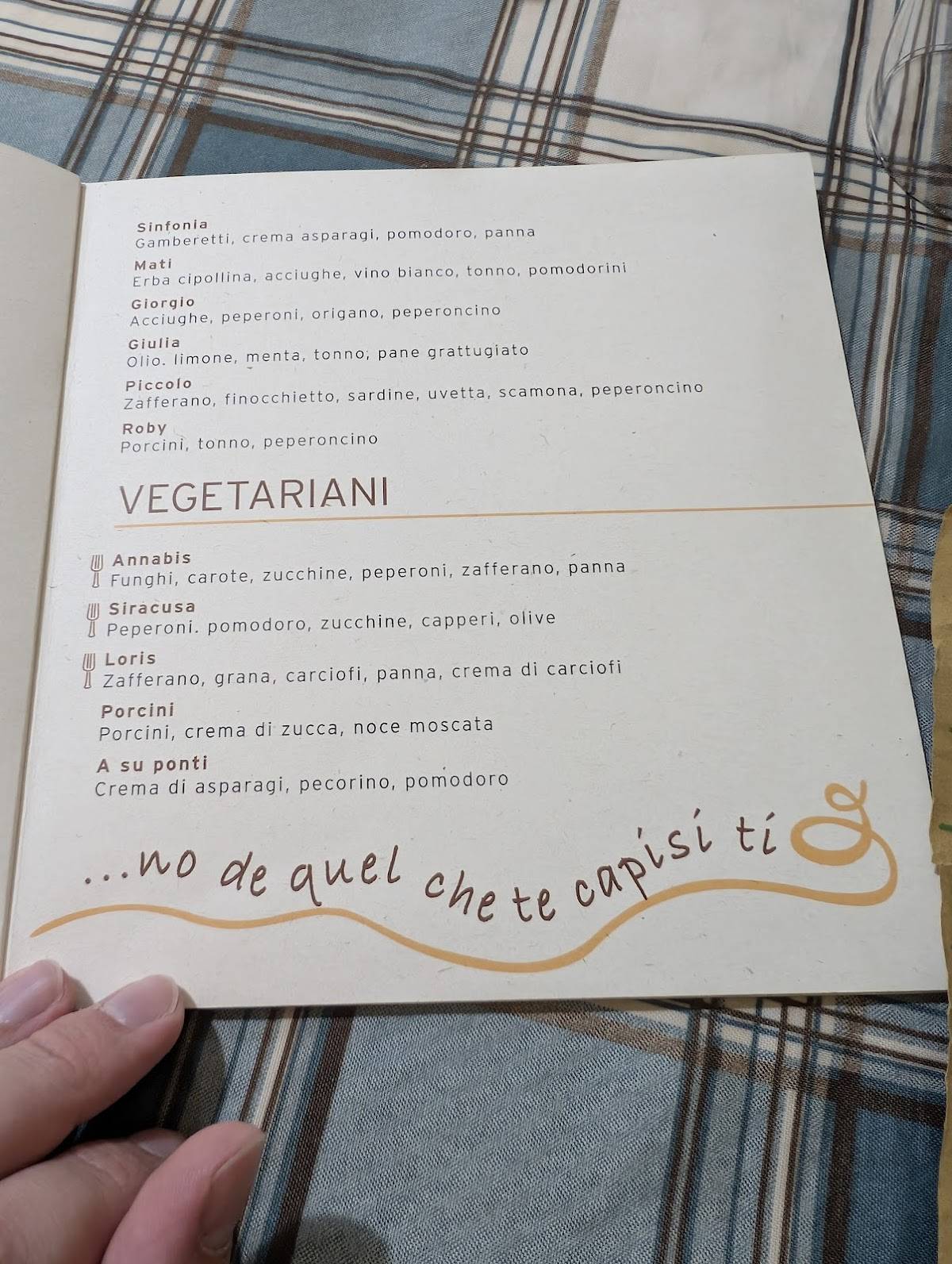 Menu di Bigoleria Alla Rocca 