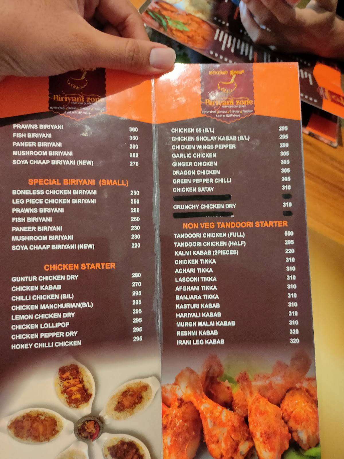 Biryani Zone, Yelahanka, Hyderabadi Dum Biryani Restaurant menu