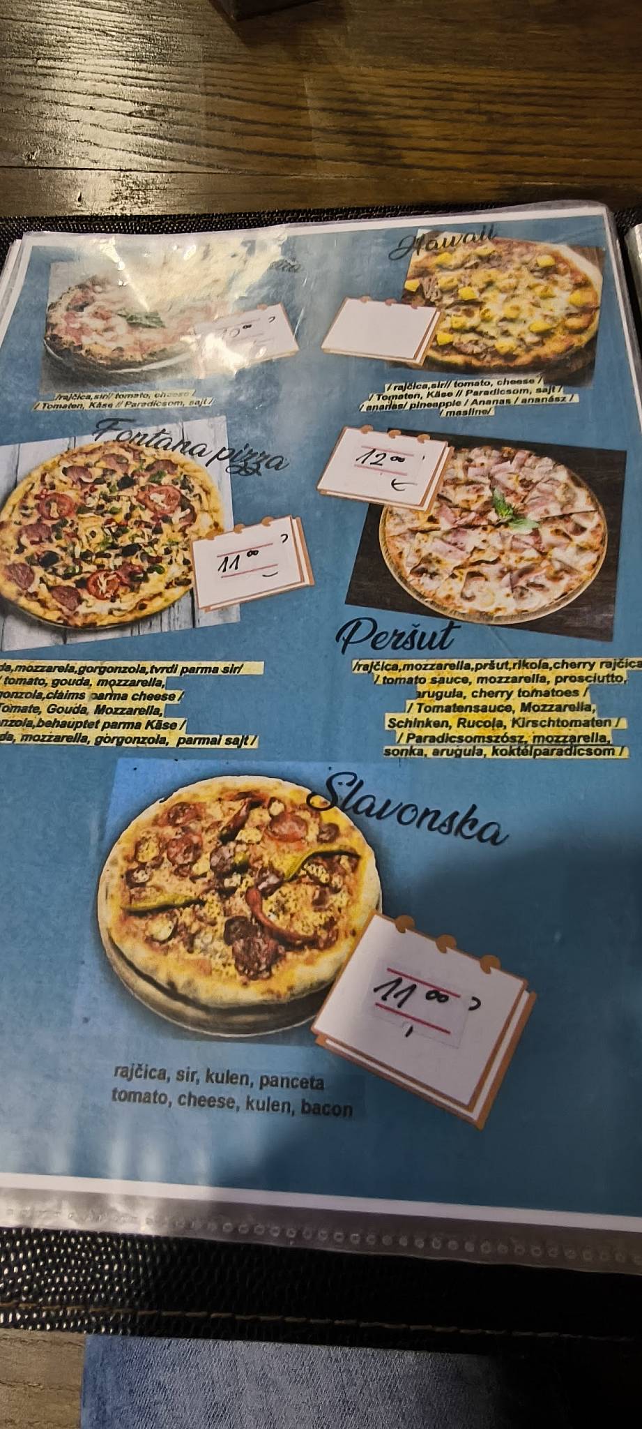 Menu di Bistro Fontana 