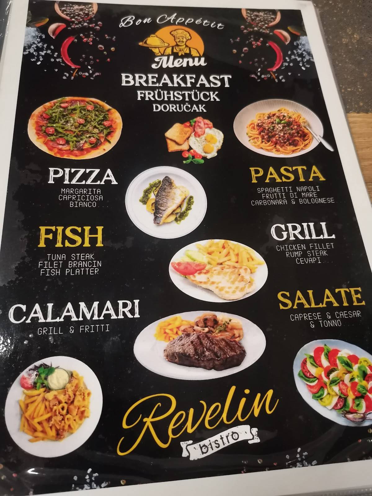 Menu de Bistro Revelin