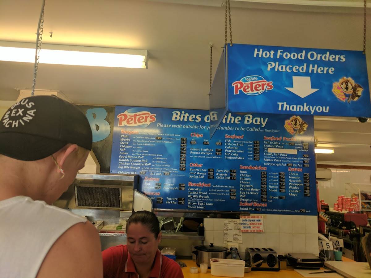 Menu at Bites On The Bay restaurant, Nelson Bay, 3 Beach Rd