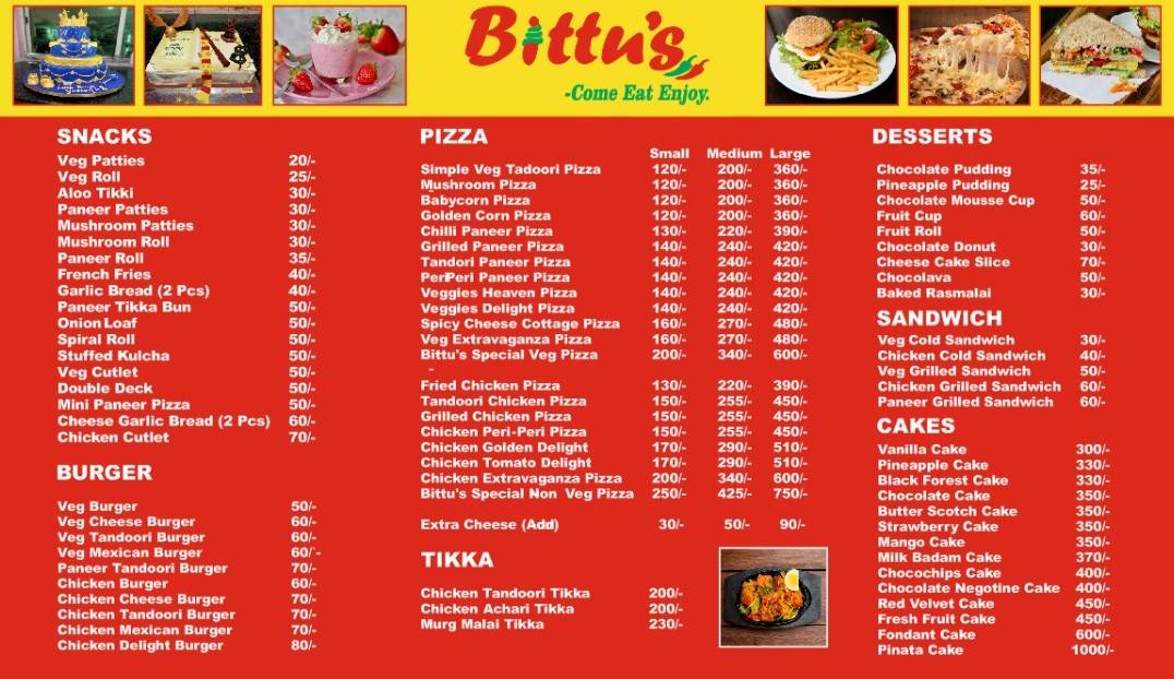 Bittu's menu