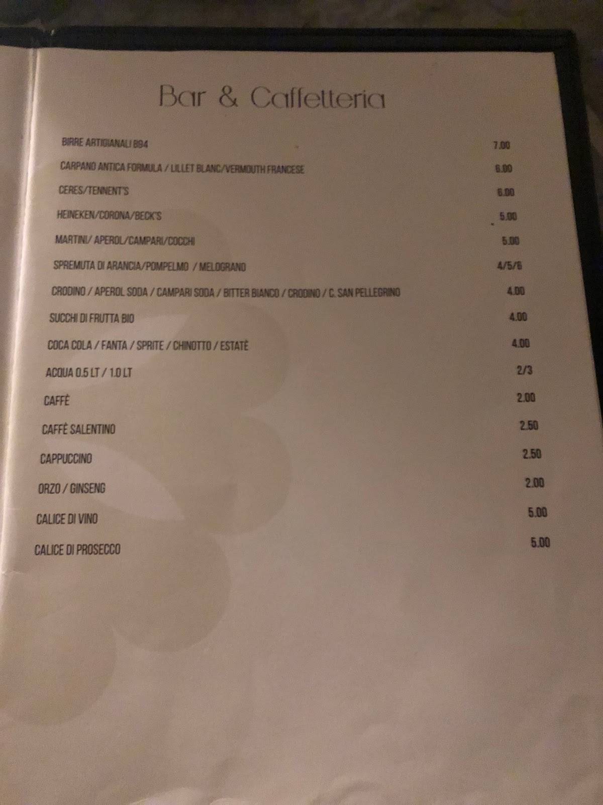 Menu di Blanc 