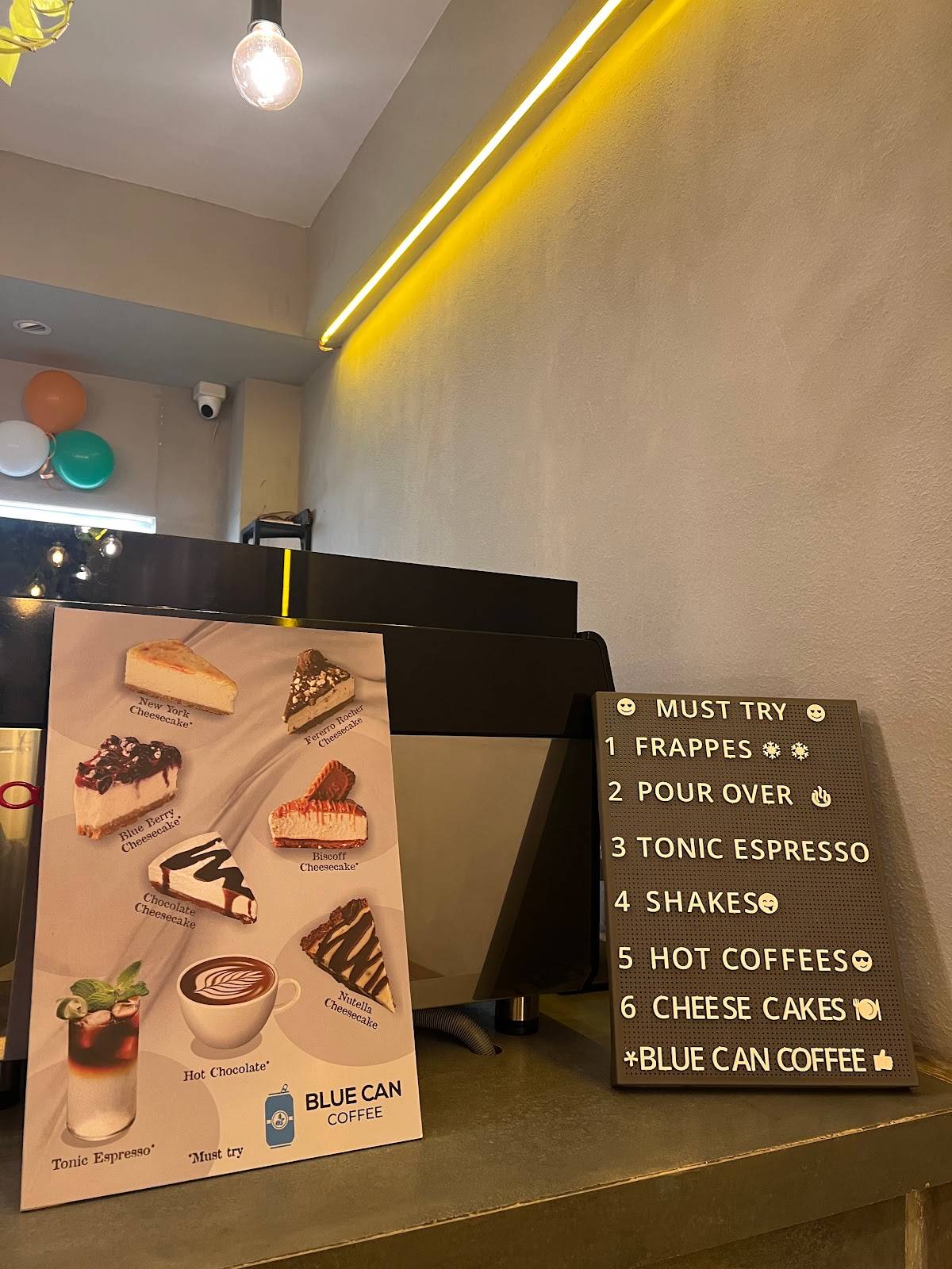 Blue Can Coffee menu