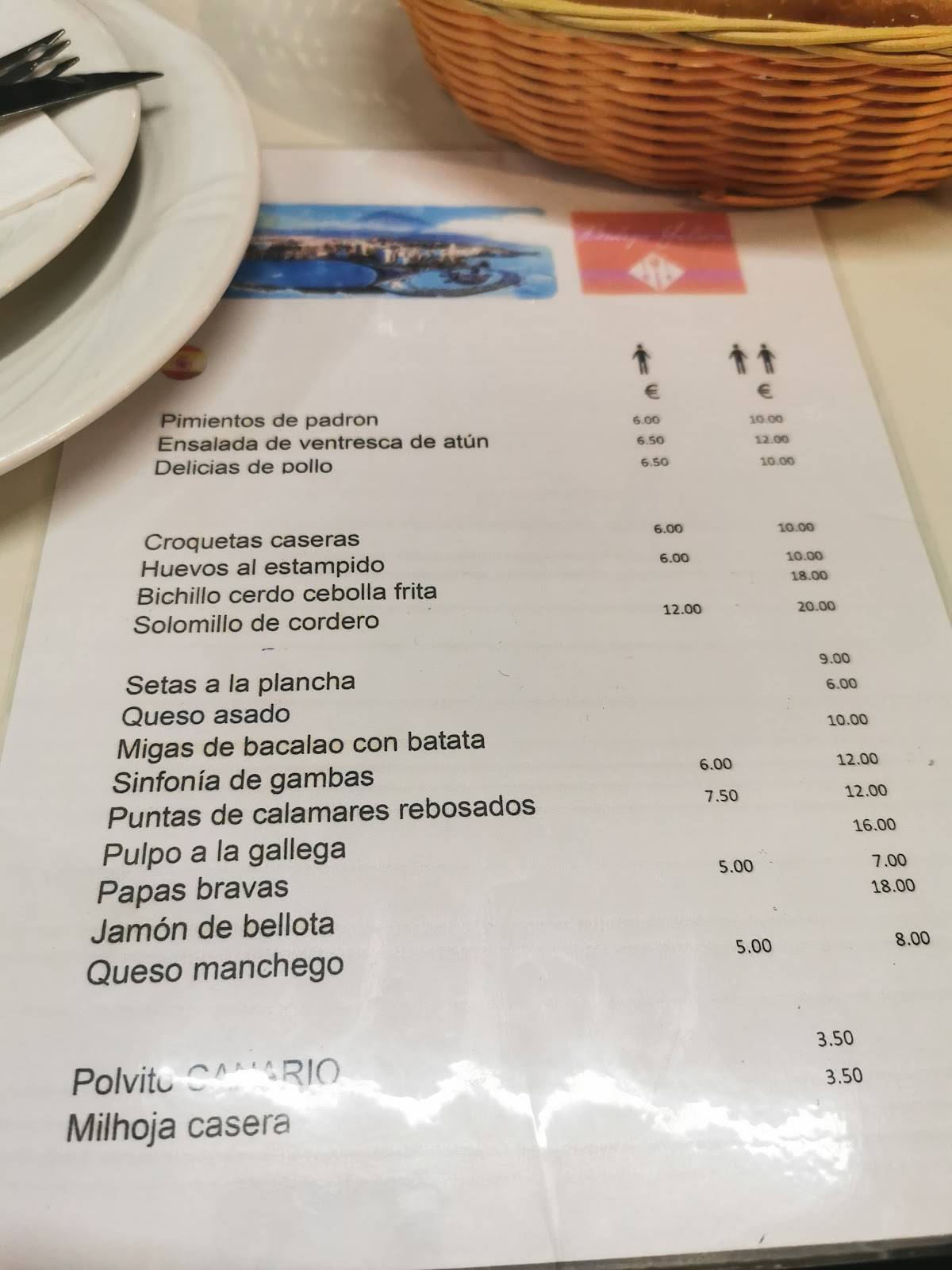 Carta Del Restaurante Bodega Juli N Puerto Del La Cruz